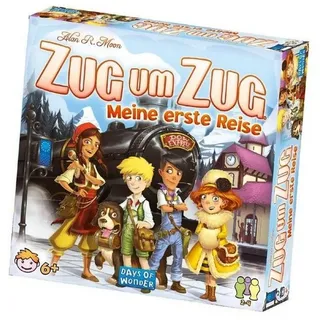 Days of Wonder Spiel DOW0006 - Zug um Zug: Meine erste Reis- Brettspiel für..., Familienspiel, Strategiespiel bunt