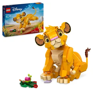 LEGO ǀ Disney Simba, das Löwenjunge des Königs, Bauspielzeug für Kinder, Fantasy-Spielset mit Löwenfigur, Coole Geschenkidee für Mädchen und Jungen ab 6 Jahren, Kinderspielzeug 43243