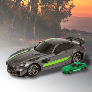 RC ferngesteuertes Modell-Auto, kompatibel mit Mercedes-Benz AMG GT Pro Edition, Fahrzeug im Maßstab 1:24, Sportwagen mit Scheinwerfer im Xenon Stil, Car inkl. 2.4 GHz Fernsteuerung, Ready-to-Drive