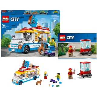 Legoo Lego City Set: 60253 Eiswagen + 30364 Popcorn Wagen, ab 5 Jahre