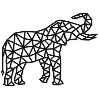 EWA Eco-Wood-Art Elephant EWA EcoWoodArt Holzpuzzles Design-Polygonales Puzzle der Elefant-Souvenir, Geschenk, Küche, Wohnkultur, Interieur, Schwarz