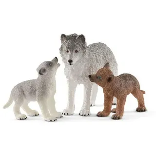 Schleich® Spielfigur Wald & Ozean - Wolfsmutter mit Welpen - Neu