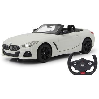 JAMARA 405174 - BMW Z4 Roadster 1:14 2,4GHz Tür manuell - offiziell lizenziert, bis 1 Std Fahrzeit, ca. 11 Kmh, perfekt nachgebildete Details, detaillierter Innenraum, LED Licht, Weiß