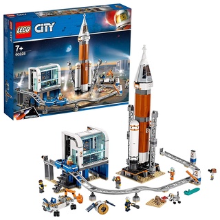 LEGO 60228 City Weltraumrakete mit Kontrollzentrum, Expedition zum Mars Set, von der NASA inspiriertes Weltraumspielzeug für Kinder mit Astronauten, Wissenschaftlern und Roboter-Minifiguren
