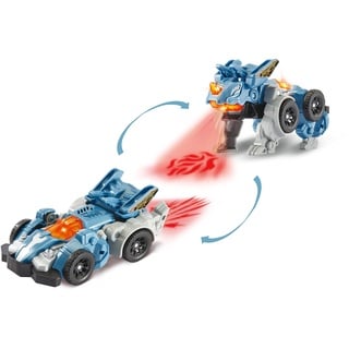 VTech Switch and Go Dinos Fire-Mini-Triceratops – Dino-Auto-Transformer – 2in1 Spielzeug mit Dinostimme, Geräusch- und Lichteffekten – Für Kinder von 3-8 Jahren