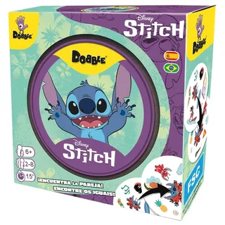 Zygomatic Dobble Disney Stitch | Beobachtungs- und Geschwindigkeitskartenspiel für Kinder und Erwachsene, ab 6 Jahren, 2 bis 8 Spieler, 15 Minuten pro Spiel, mehrsprachig (evtl. Nicht in Deutscher