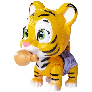 Simba 105953575 - Pamper Petz Tiger, mit Trink- und Nässfunktion, Spielzeugtiger für Kinder ab 3 Jahren, Tiger zum Spielen, mit Überraschung und magischer Pfote Tierbaby