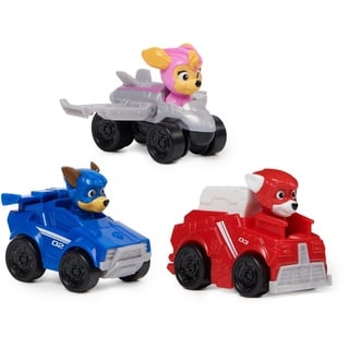 Paw Patrol The Movie 2 Set mit 3 Mini-Fahrzeugen Welpenfiguren Autos