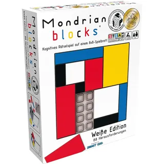 Smart Egg | Mondrian Blocks: Weiße Edition | Familienspiel | Rätselspiel | 1 Spieler | Ab 8+ Jahren | 10+ Minuten | Deutsch