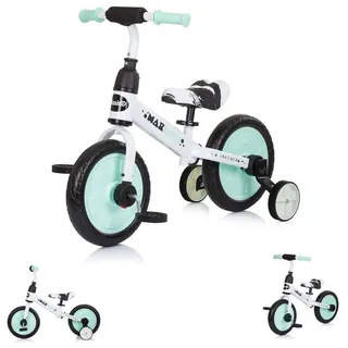 Chipolino Laufrad Dreirad, Laufrad 2 in 1 Max Bike 10 Zoll (25,40 cm) Zoll, 10 Zoll Räder, Pedale, Stützräder grün