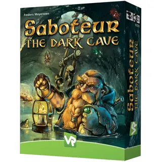 Saboteur Die dunkle Höhle, EIN eigenständiges Spiel, das das Gefühl von Saboteur nachbildet, für 2–8 Spieler, ab 10 Jahren, 45 Minuten Spieldauer