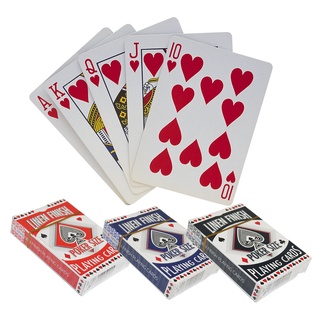 GLOW 2er Set Leinen-Finish Poker-Größe Spielkarten - Klassisches Full 52 Deck Traditioneller Casino-Stil zum Spielen Alle von Ihnen Lieblings-Kartenspiele Snap Solitaire Black Jack Texas Holdem