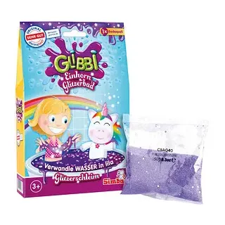 Simba Badeschleim Glibbi Einhorn Glitzerbad violett, 150,0 g