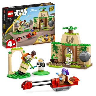 LEGO Star Wars Tenoo Jedi Temple, Spiel Set für Anfänger mit Minifiguren LYS Solay, Kai Brightstar, Meister Yoda, inklusive Speeder Bike und Lichtschwertern für Kinder ab 4 Jahren 75358