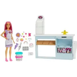 MATTEL HGB73 Barbie Bäckerei mit Puppe (pinke Haare)