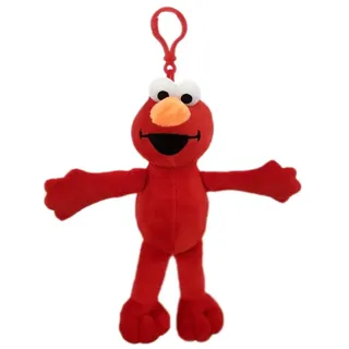 Sesam Strasse Plüsch Schlüßelanhänger Kuscheltier Plüschtier Sesame Street Plush Bagclip zur Auswahl 8 Charaktere 17-20cm (Elmo)