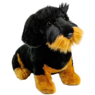 Carl Dick Dackel, Rauhaardackel sitzend schwarz, Hund, Plüschtier, Kuscheltier ca. 30cm 3443