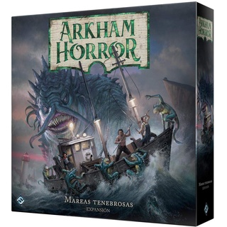Fantasy Flight Games Arkham Horror: Dämmerliche Gezeiten | Erweiterung | kooperatives Forschungs- und Terror-Brettspiel | ab 14 Jahren | 1 bis 6 Spieler | 2-3 Stunden pro Spiel | Spanisch