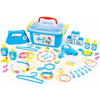 Polesie Spielzeug-Frisierkoffer Schmink Beauty-Set 55-tlg. Schlümpfe Smurfs Kinder Spielset in Box blau|bunt
