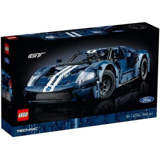 LEGO® Konstruktionsspielsteine Technic 42154 - Ford GT 2022, (1466 St), Bauset für Erwachsene, Modell eines Supersportwagens, zum Ausstellen blau
