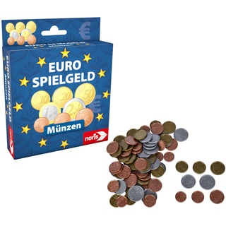 Noris 606521012 - Spielgeld Münzen - geeignet als Spielset für Spielkassen, Kaufladen, rechnen lernen, uvm., ab 3 Jahren