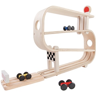 Plan Toys - Kugelbahn RAMPENRENNER 4-teilig aus Holz