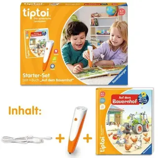 Ravensburger tiptoi - Starter-Set - Stift und Bauernhof-Buch - Lernsystem für Kinder ab 4 Jahren
