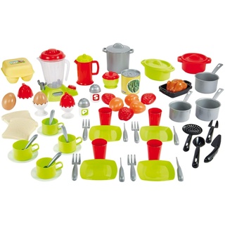 Ecoiffier – Spielzeug-Geschirrset XL – 70-teiliges Spielservice, ideales Zubehör für Kinderküche, mit Mixer, Essgeschirr für Kinder ab 18 Monaten