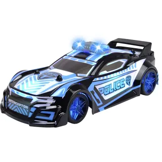 Dickie Toys - RC Police Interceptor - mit Funk-Fernsteuerung (2,4 GHz; 9 km/h) für Kinder ab 6 Jahren, ferngesteuertes Polizeiauto (22 cm) mit spektakulärer Licht- & Sound-Anlage inkl. Batterien