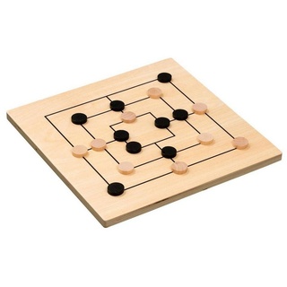 Philos Spiel, Familienspiel 3295 - Mühle, Standard, Brettspiel aus Holz, 1-2..., Strategiespiel braun