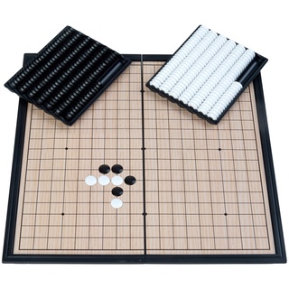 Engelhart- 250412 - Go Spiel Magnetisch, 24 cm x 24 cm - Reise Kompaktspiele - Klappbrettspiel - Japanische magnetische Brettspiele