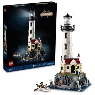 LEGO 21335 Ideas Le Phare Motorisé, Maquette a Construire, Idée Cadeau, Décoration Maison, avec Minifigurines Marin, Activité