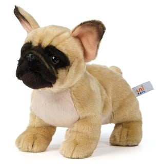 Uni-Toys - Französische Bulldogge (beige) - Ohne Leine - 26 cm (Länge) - Plüsch-Hund - Plüschtier, Kuscheltier