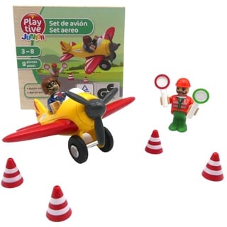 Playtive Junior Holzflugzeug 9-teilig Geschenk Kinder