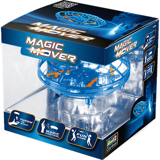 REVELL Quadcopter "MAGIC MOVER" blau Fun-Spielzeugdrohne, Blau/Transparent