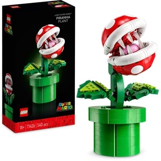 LEGO Super Mario 71426 Plante Piranha, Figurine Articulée avec Tube et 2 Pieces, Maquette pour Adultes, Idée Cadeau