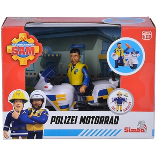 SIMBA Spielzeug-Polizei Spielfahrzeug Polizei Feuerwehrmann Sam Motorrad mit Figur 109251092
