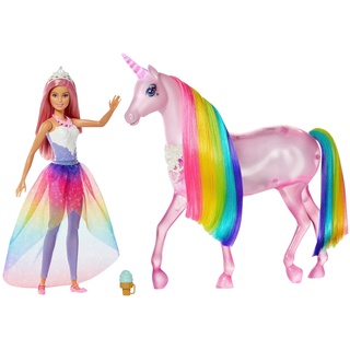 Barbie Dreamtopia Magisches Zauberlicht Einhorn, mehrfarbig