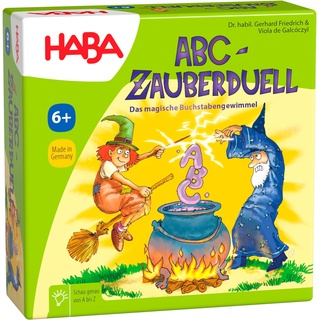 HABA 4912 - ABC Zauberduell, Lernspiel ab 6 Jahren zum Buchstabenlernen, Geschenk für Schulanfänger zur Einschulung, Reise- und Mitbringspiel