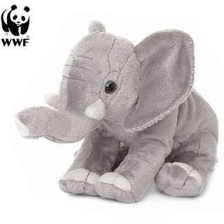 WWF - Plüschtier - Elefant (Rüssel hoch, 25cm) lebensecht Kuscheltier Stofftier Elephant