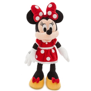 Disney Store Minnie Maus Offizielles mittelgroßes Kuscheltier für Kinder 47 cm, Kuscheltier mit Stickereien und weicher Oberfläche im typischen roten Kleid, geeignet ab 12 Monaten