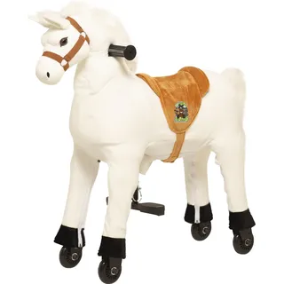 Animal Riding Reitpferd Snowy small (für Kinder ab 3 Jahren, Farbe weiß, Sattelhöhe 49 cm, mit Rolle