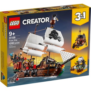 LEGO® Konstruktionsspielsteine LEGO® Creator 31109 Piratenschiff, (1260 St)