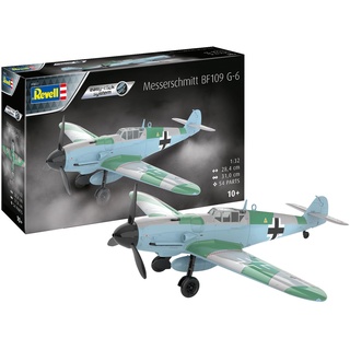 Revell Modellbausatz I Messerschmitt Bf109G-6 I Easy-Click-Bausatz I Detailreiches Militärfahrzeug I Teile 42 I Maßstab 1:32 I für Kinder und Erwachsene ab 10 Jahren