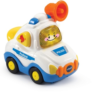 VTech Tut Tut Baby Flitzer - Polizei – Spielzeugauto mit Musik, aufleuchtender Taste, spannenden Sätzen und Geräuschen – Für Kinder von 1-5 Jahren