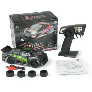 s-idee® SG2411 1/24 Drift Car Schwarz Grün 2,4GHZ RC Appsteuerung 2WD RWD LED