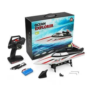 BruKa RC-Boot RC 2,4 Ghz. Speedboot TIGER SHARK W-12 ferngesteuertes Schiff Boot