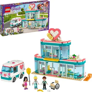 LEGO 41394 Friends Krankenhaus von Heartlake City, Spielzeug ab 6 Jahren mit Mini Puppe Emma und Krankenwagen - Beige