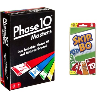 Mattel Games FPW34 - Phase 10 Masters Kartenspiel, Geeignet für 2-6 Spieler & Skip-BO, Kartenspiele für die Famile, Perfekt als Kinderspiel