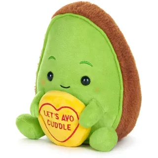 Posh Paws Swizzels Love Hearts 37333 Avocado - Let's AVO Cuddle Message Plüschtier, Grün